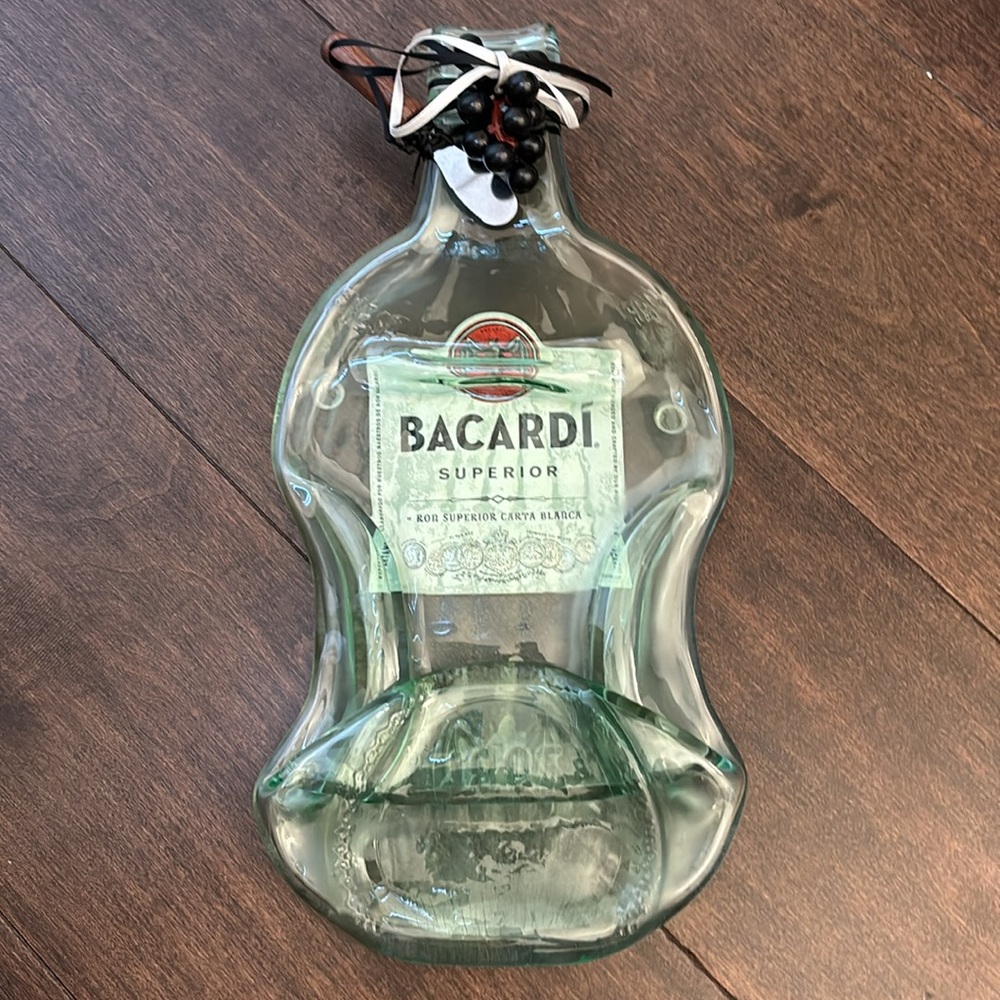 Bacardi Superior Slumped Melted Bottle Cheese Tray